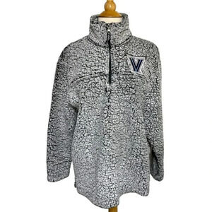 Boxercraft Villanova wildcat M gray  soft Sherpa‎ 1/4 zip pull over sweatshirt